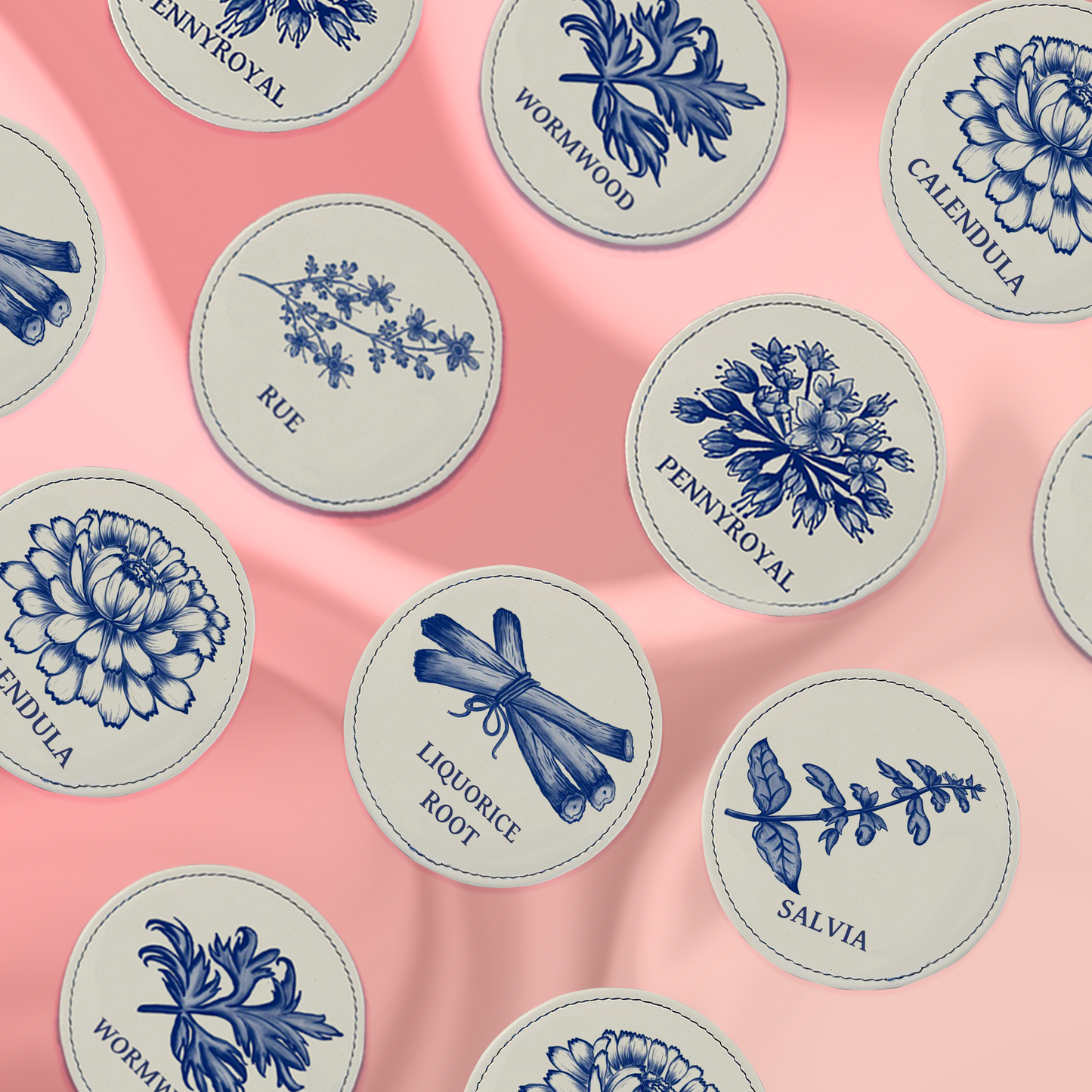 Leather Coaster Featuring Rue from the Plan C Collection