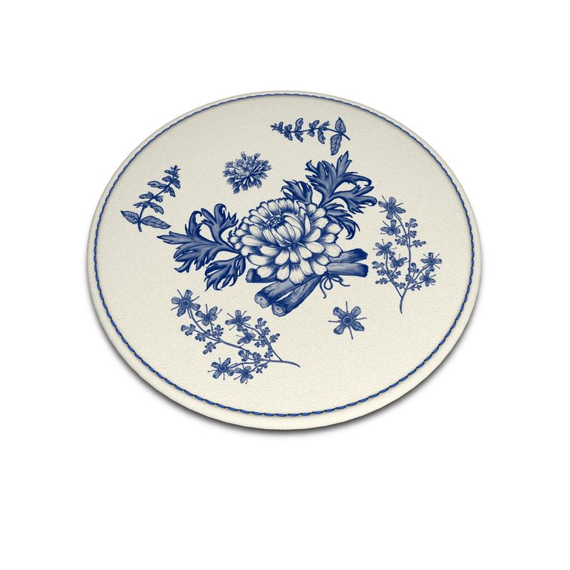 Leather Coaster Featuring Botanicals from Plan C Collection
