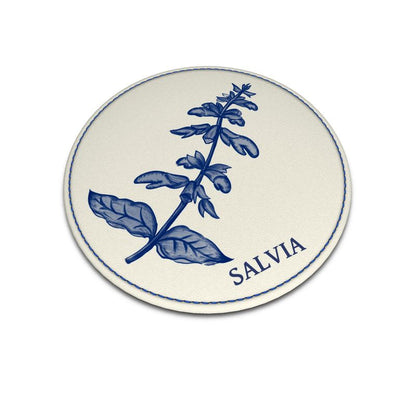 Leather Coaster Featuring Salvia from the Plan C Collection