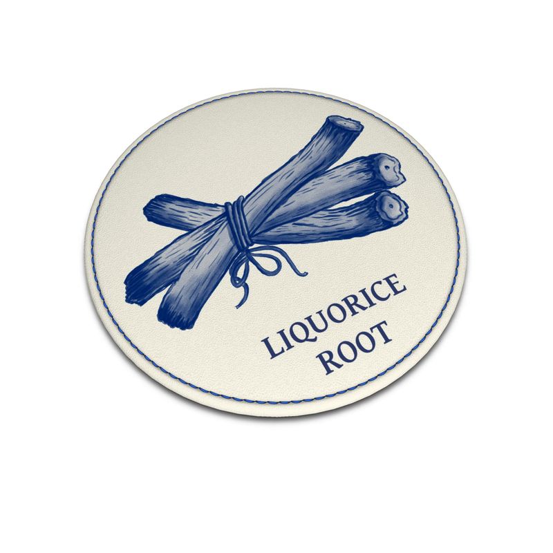 Leather Coaster Featuring Liquorice Root from Plan C Collection