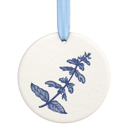 Ceramic Ornament Featuring Salvia from the Plan C Collection
