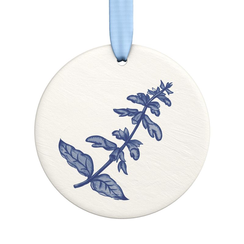 Ceramic Ornament Featuring Salvia from the Plan C Collection