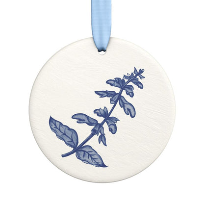 Ceramic Ornament Featuring Salvia from the Plan C Collection