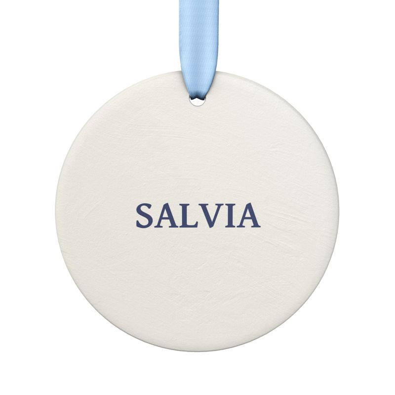 Ceramic Ornament Featuring Salvia from the Plan C Collection