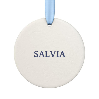 Ceramic Ornament Featuring Salvia from the Plan C Collection