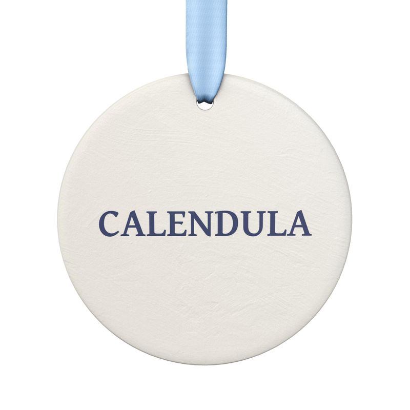 Ceramic Ornament Featuring Calendula from the Plan C Collection