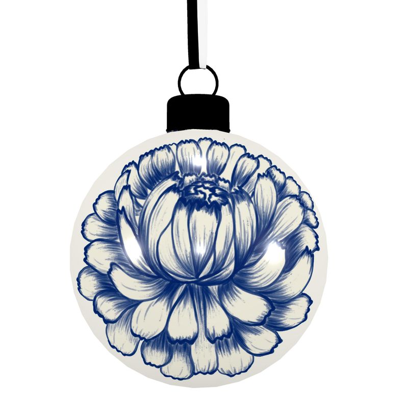 Bone China Ornament Featuring Calendula Flower from the Plan C Collection
