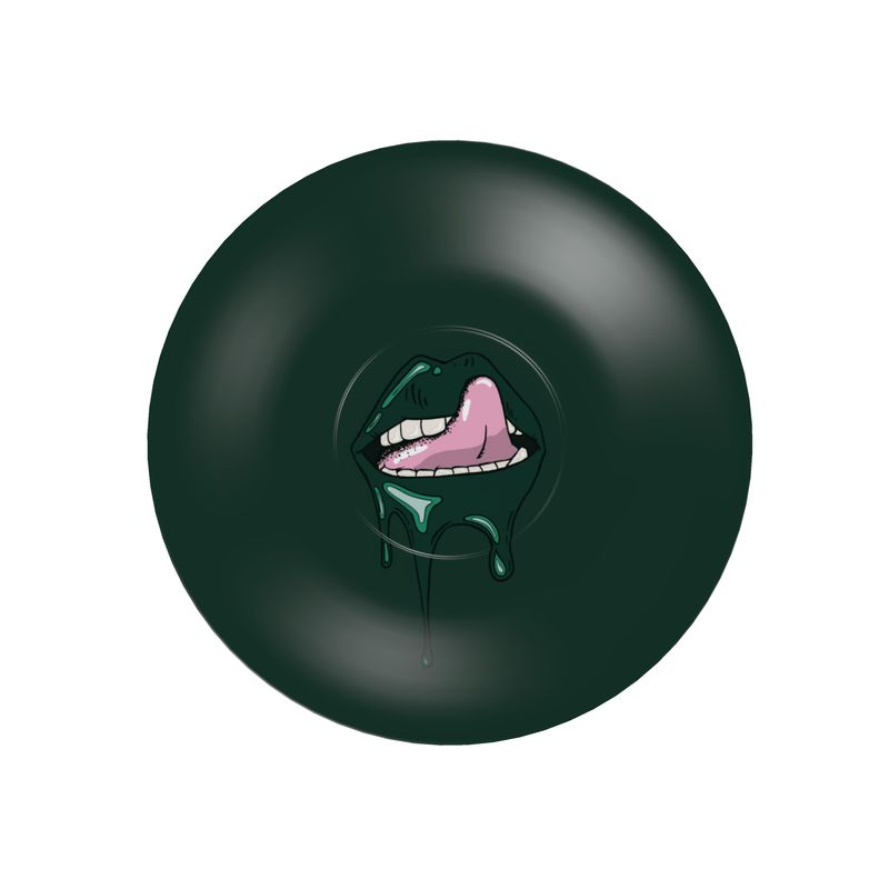 Bite Me - Espresso Cup & Saucer in Forest Green and Gold