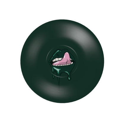 Bite Me - Espresso Cup & Saucer in Forest Green and Gold