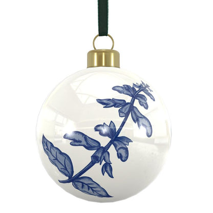 Bone China Ornament Featuring Salvia from the Plan C Collection